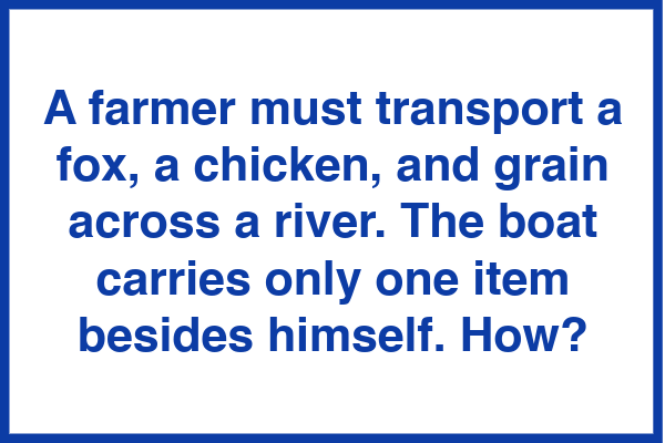 Riddle Challenge - River Crossing