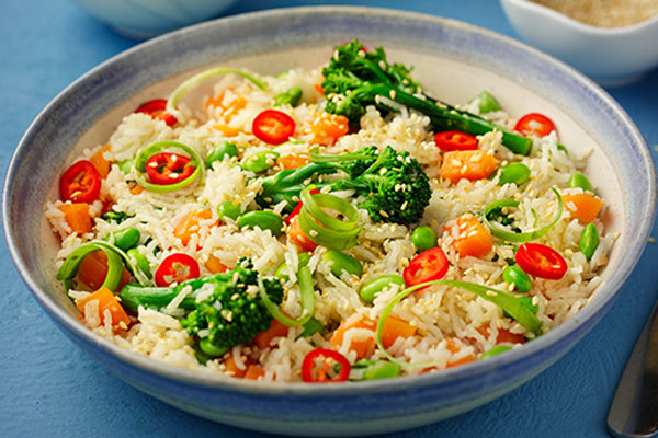 Quick Brain Healthy Broccoli Turmeric-Tahini Fried Rice