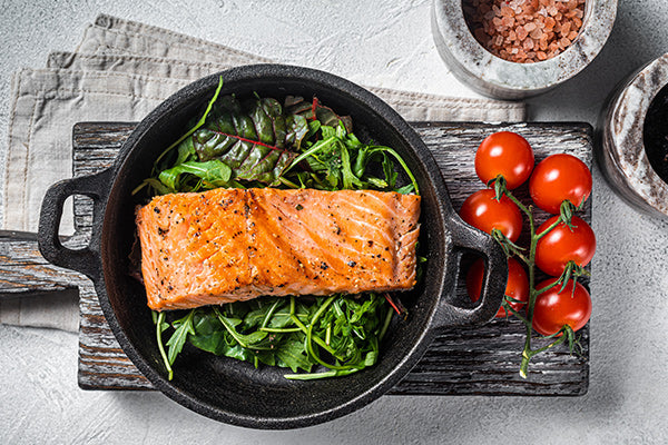 Seared Salmon With Quinoa and Chard